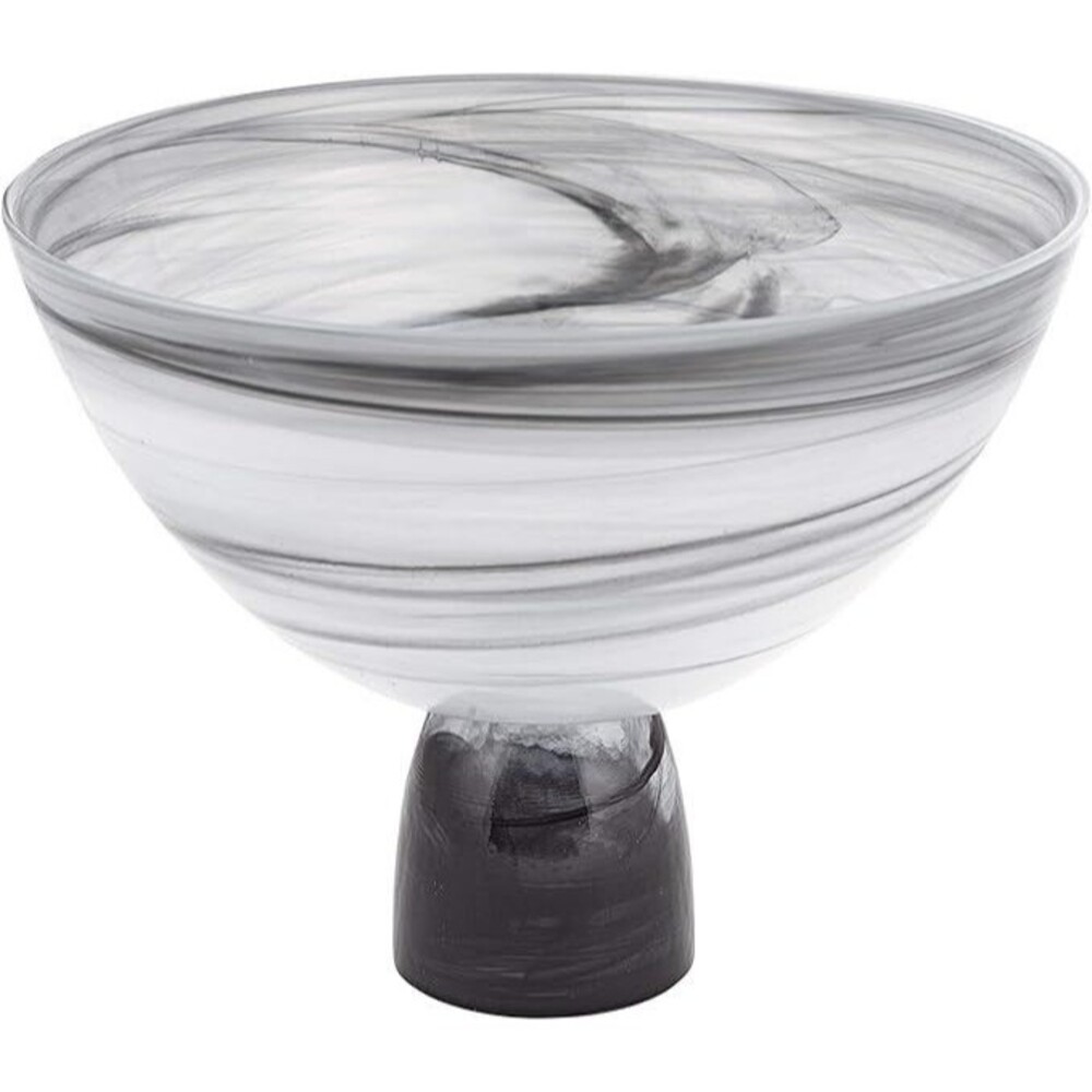 Badash Milky Way Handmade Alabaster Glass Centerpiece  Bowl 10” x 7"